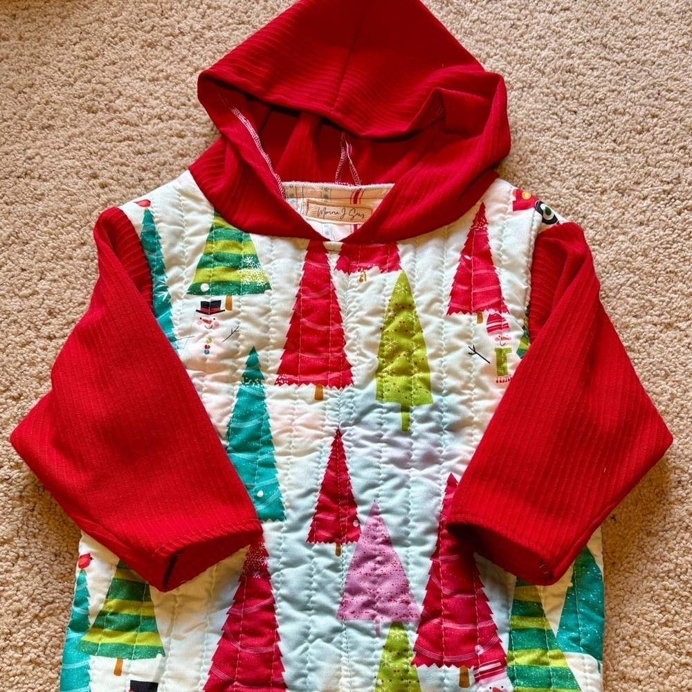2T Upcycled winter quilted Hoodie - Picture 8 of 10